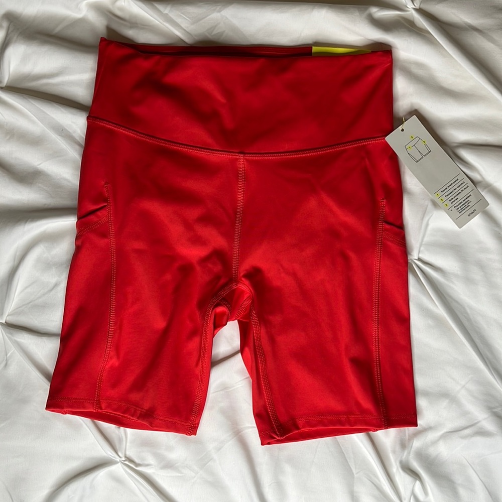 All in Motion Red Bike Shorts SZ SM